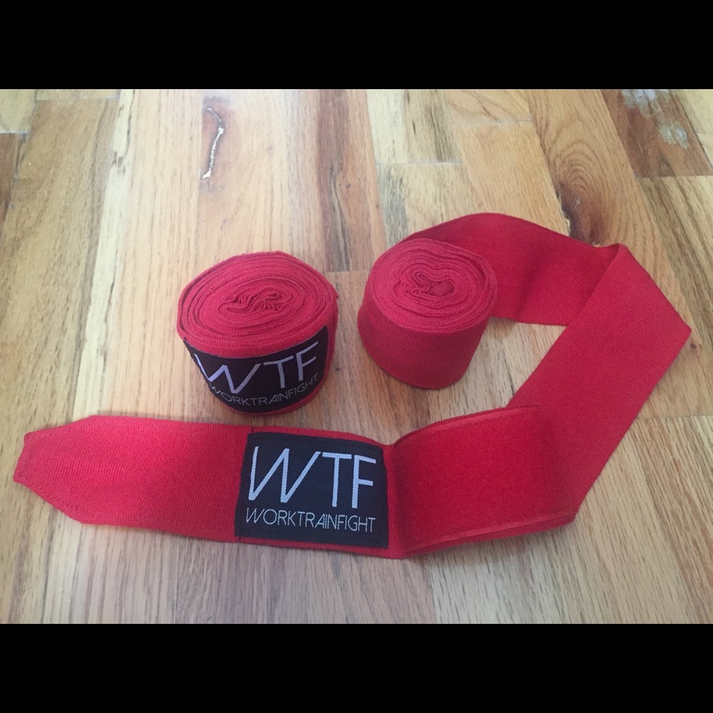 Red boxing wraps